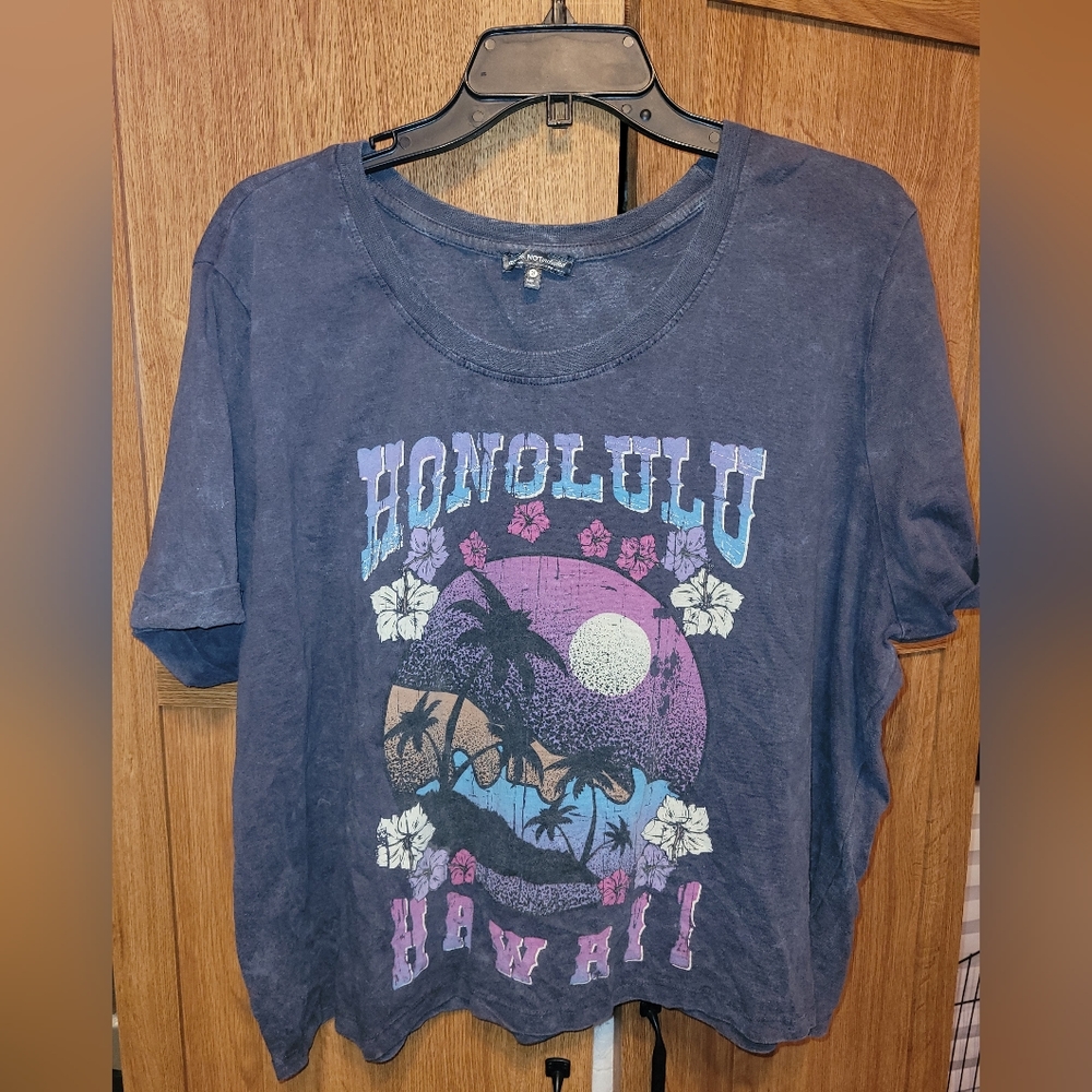 2xl attitude not included Honolulu Hawaii crop tee NWOT